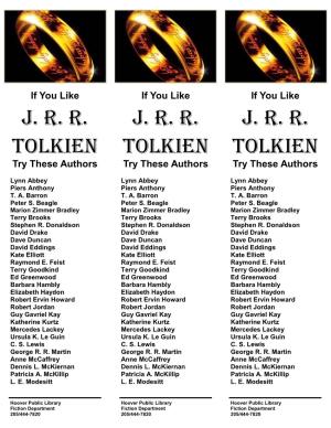 JRR Tolkien JRR Tolkien JRR Tolkien
