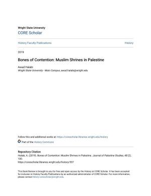 Bones of Contention: Muslim Shrines in Palestine