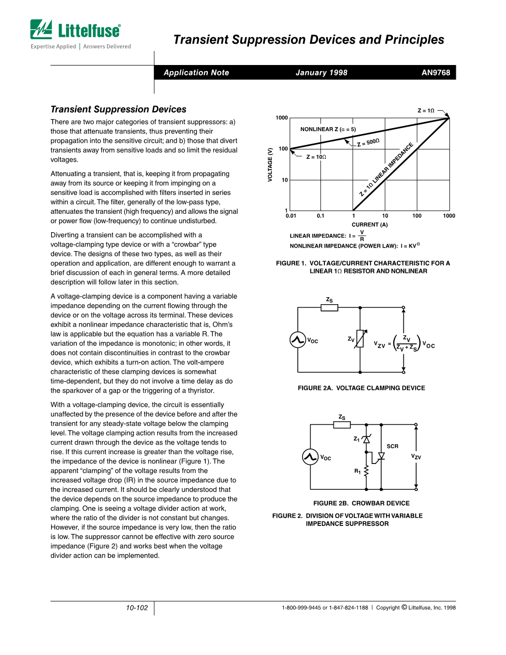 AN9768 Transient Suppression Devices and Principles