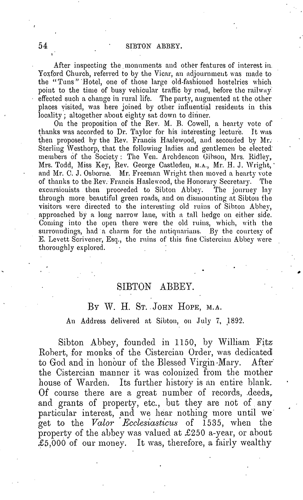 54 Sibtonabbey. Sibton Abbey. by W. H. St. John Hope, M.A