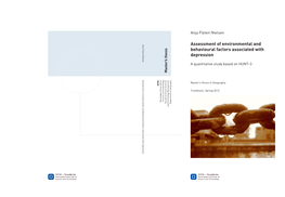 Assessment of Environmental and Behavioural Factors Associated with Depression with Associated Factors Behavioural and Environmental of Assessment Nielsen Fleten Anja