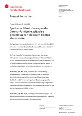 S Sparkasse Fürstenfeldbruck Presseinformation Sparkasse Öffnet