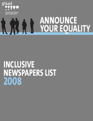 Inclusive Newspaper List