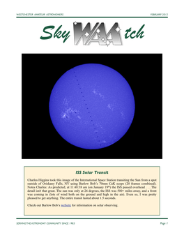 ISS Solar Transit