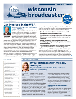 Wisconsin Broadcaster March April 2018 3/5/2018 12:00 PM Page 1