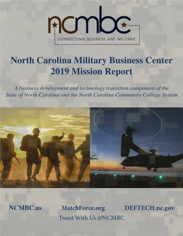 North Carolina Military Business Center 2019 Mission Report