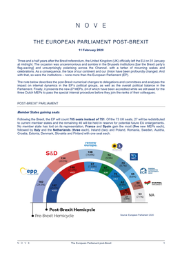 The European Parliament Post-Brexit