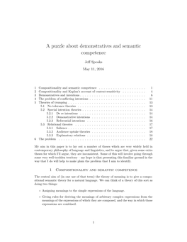 A Puzzle About Demonstratives and Semantic Competence