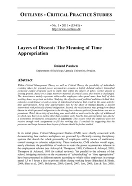 The Meaning of Time Appropriation