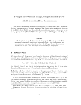 Bourgain Discretization Using Lebesgue-Bochner Spaces