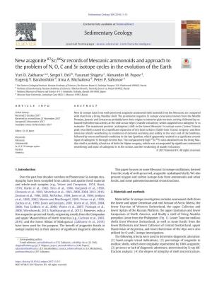 New Aragonite 87Sr/86Sr Records of Mesozoic Ammonoids and Approach to the Problem of N, O, C and Sr Isotope Cycles in the Evolution of the Earth