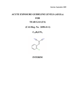 Tear Gas Interim AEGL Document