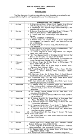 Fruit and Vegetables Growers' Committee