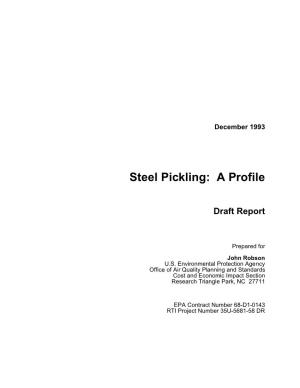 Steel Pickling: a Profile