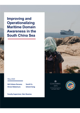 Improving and Operationalizing Maritime Domain Awareness in the South China Sea