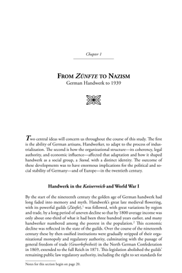 Chapter 1. from Zünfte to Nazism: German