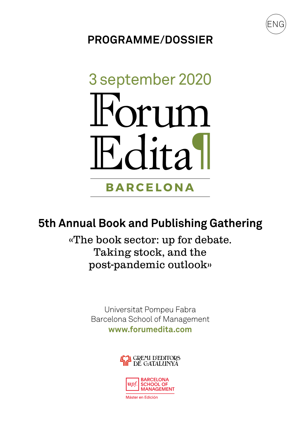 5Th Annual Book and Publishing Gathering «The Book Sector: up for Debate