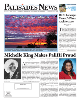 Michelle King Makes Palihi Proud by LAUREL BUSBY Brewster, and She Participated on the Drill Staff Writer Team in 10Th Grade and Was a Cheerleader in 11Th Grade