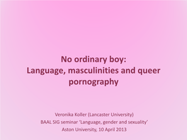 Queer Research on Language, Gender and Sexuality