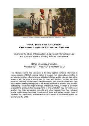 Changing Laws in Colonial Britain