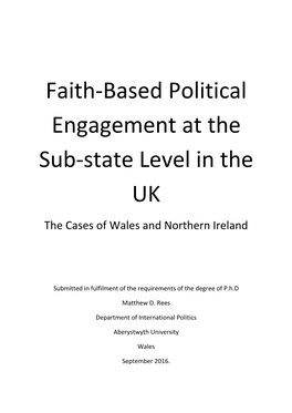 Faith-Based Political Engagement on the Sub-State Level