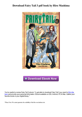 Download Fairy Tail 3 Pdf Book by Hiro Mashima