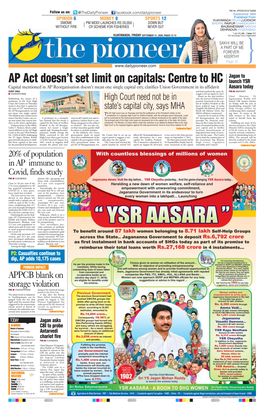 AP Act Doesn't Set Limit on Capitals: Centre to HC