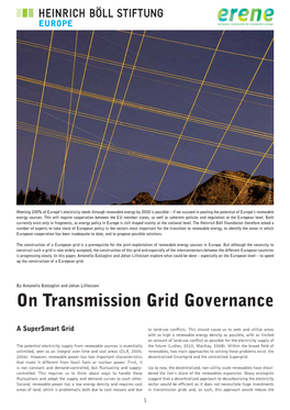 On Transmission Grid Governance