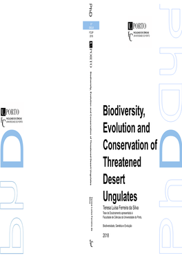 Biodiversity, Evolution and Conservation of Threatened Desert
