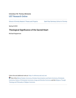 Theological Significance of the Sacred Heart