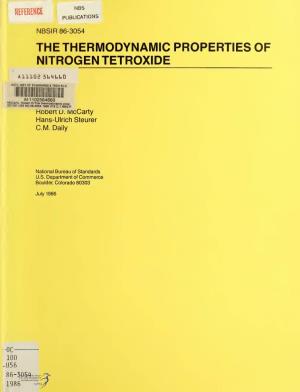 The Thermodynamic Properties of Nitrogen Tetroxide