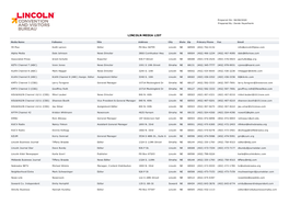 Lincoln Media List