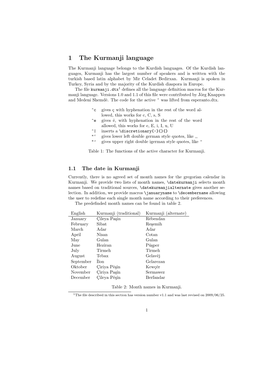 1 the Kurmanji Language