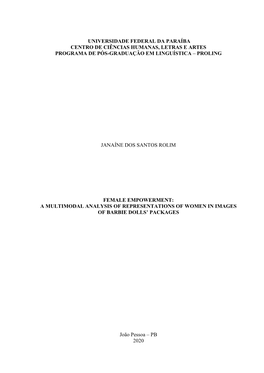 Programa De Pós-Graduação Em Linguística – Proling