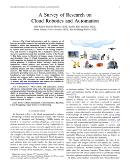 A Survey of Research on Cloud Robotics And