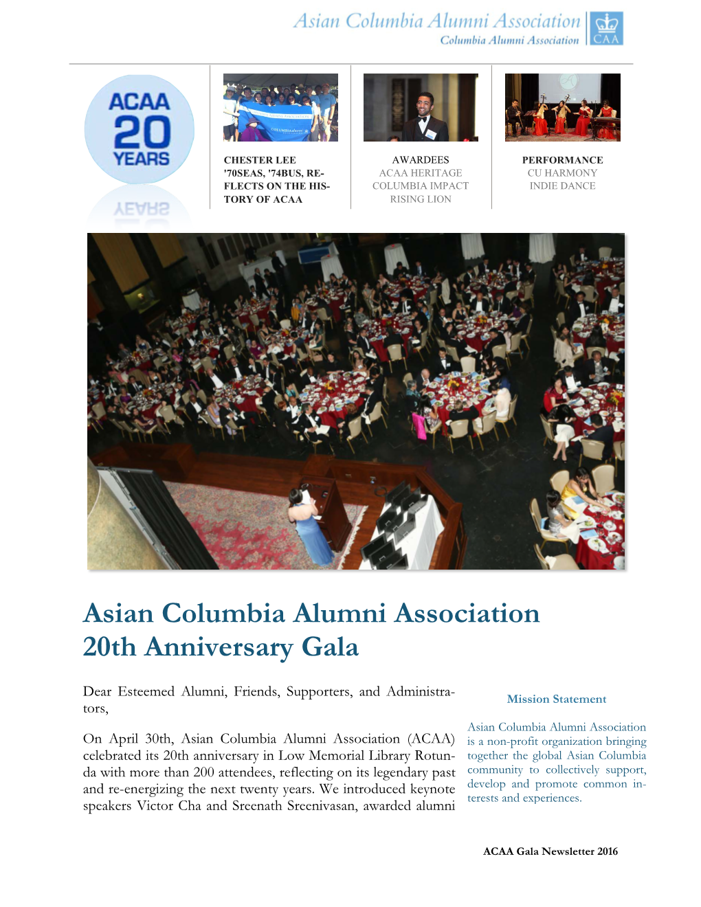 Asian Columbia Alumni Association 20Th Anniversary Gala