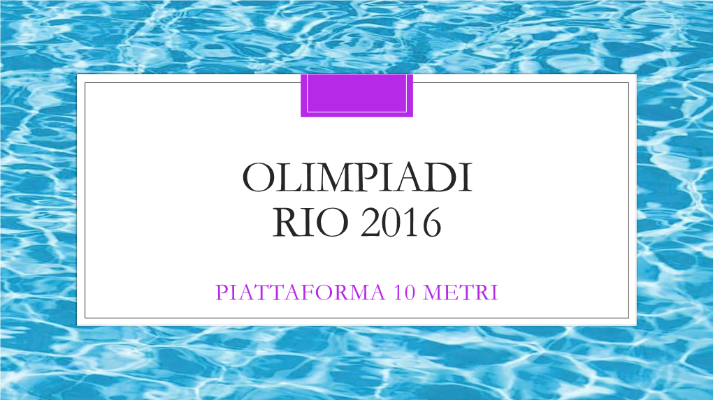 Olimpiadi Rio 2016