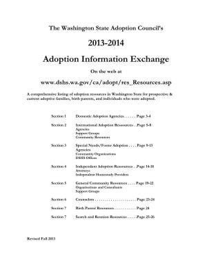 2013-2014 Adoption Information Exchange