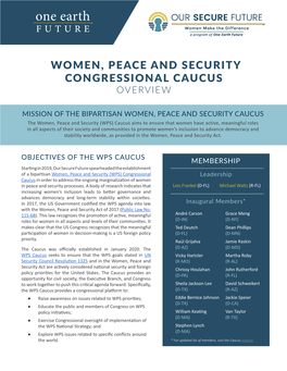 Women, Peace and Security Congressional Caucus