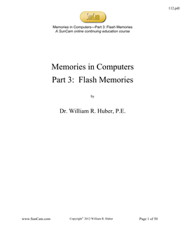 Memories in Computers Part 3: Flash Memories