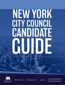 New York City Council Candidate Guide July 2021