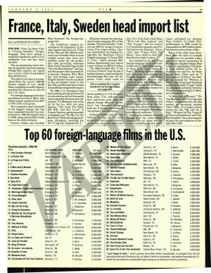 Top 60 Foreign-Language Films in the U.S