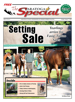 Yearlings Arrive for Fasig-Tipton Sales