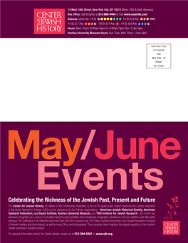 Celebrating the Richness of the Jewish Past, Present and Future