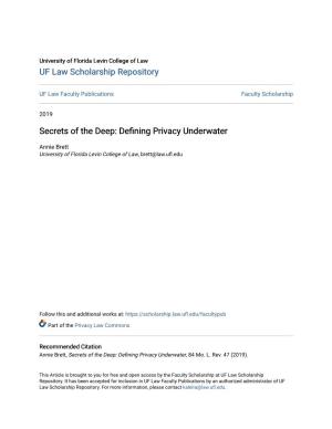 Defining Privacy Underwater