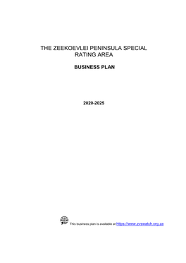 The Zeekoevlei Peninsula Special Rating Area