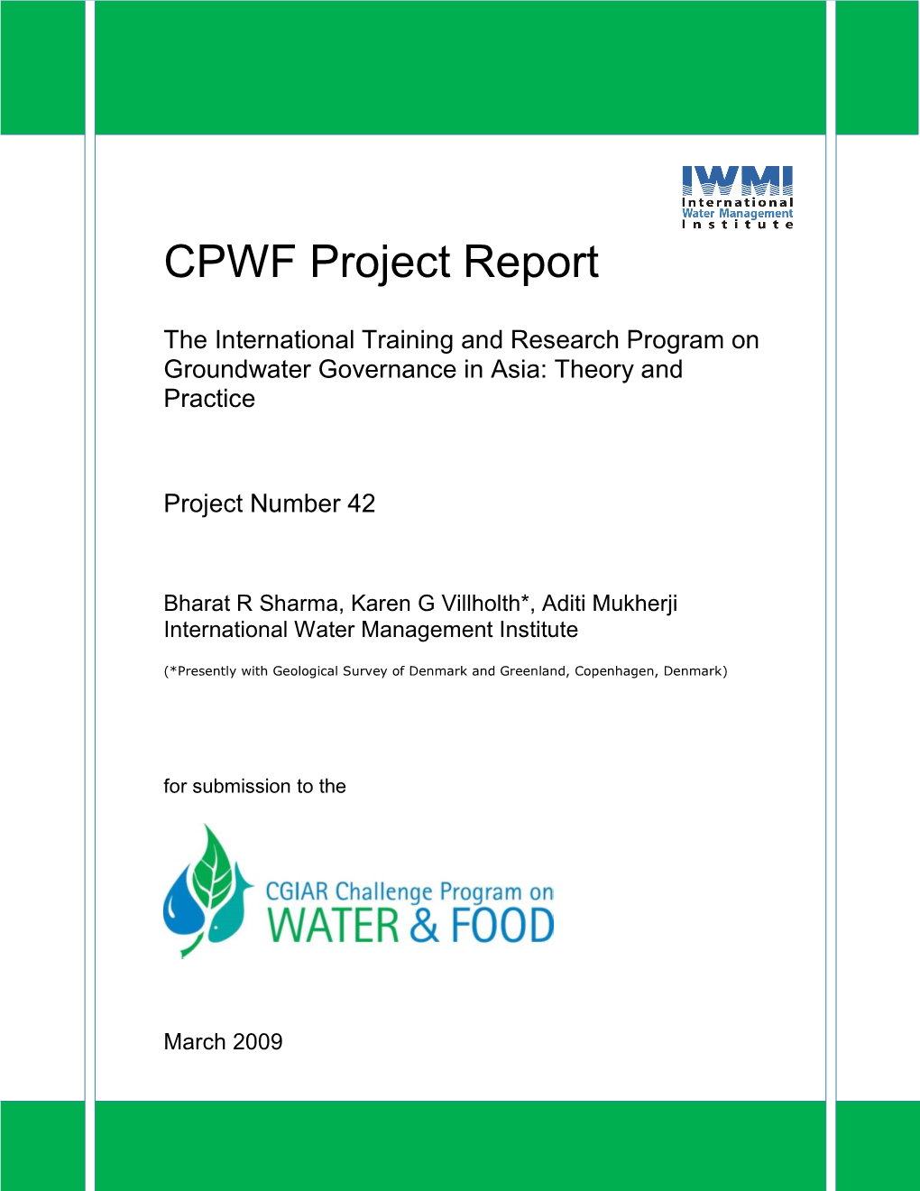 PN42 IWMI Project Report Mar09 Final