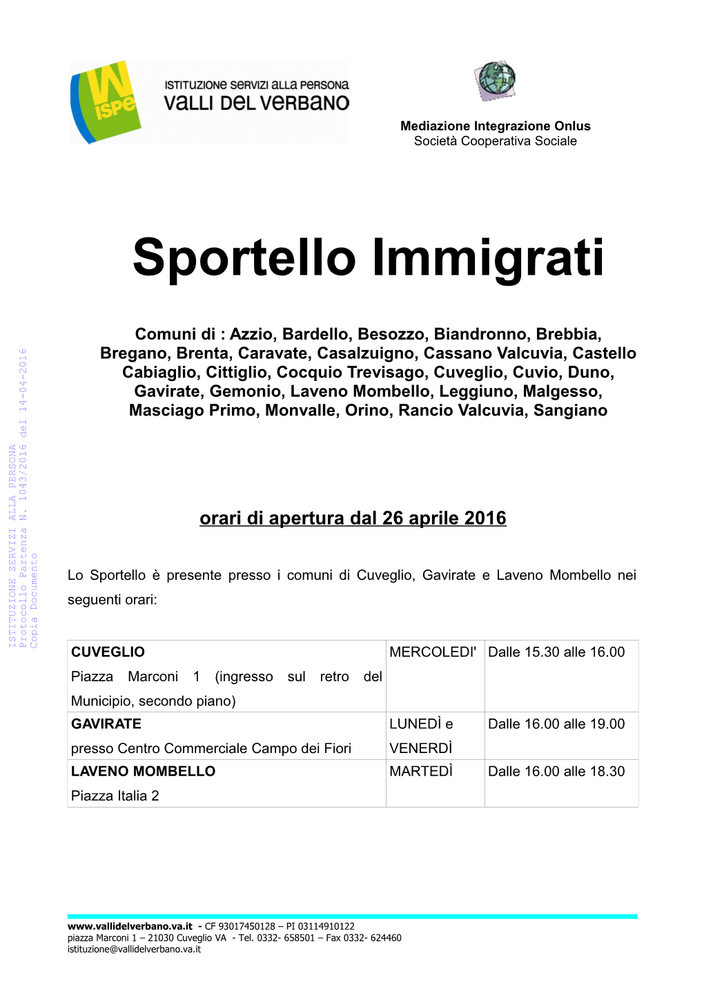 Sportello Immigrati