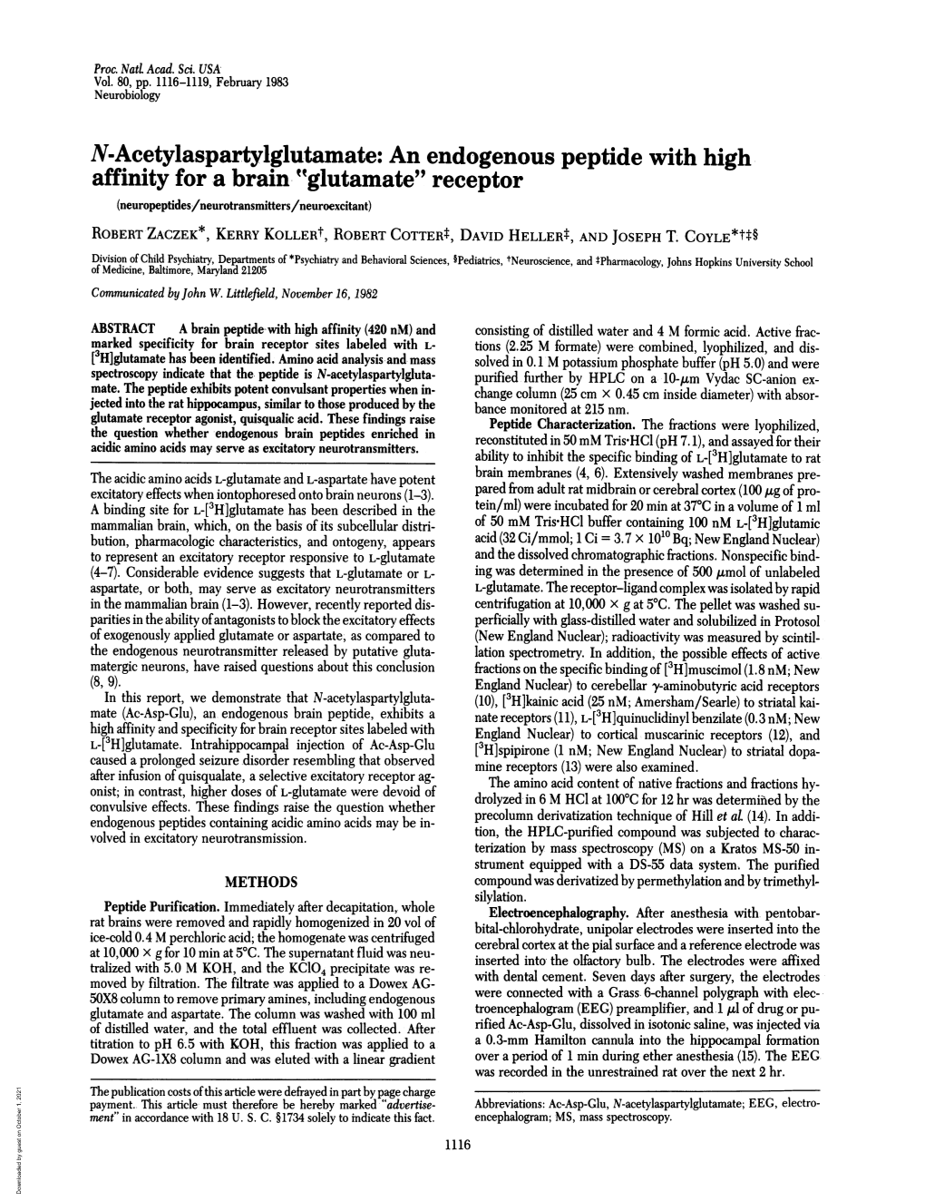 An Endogenous Peptide with High