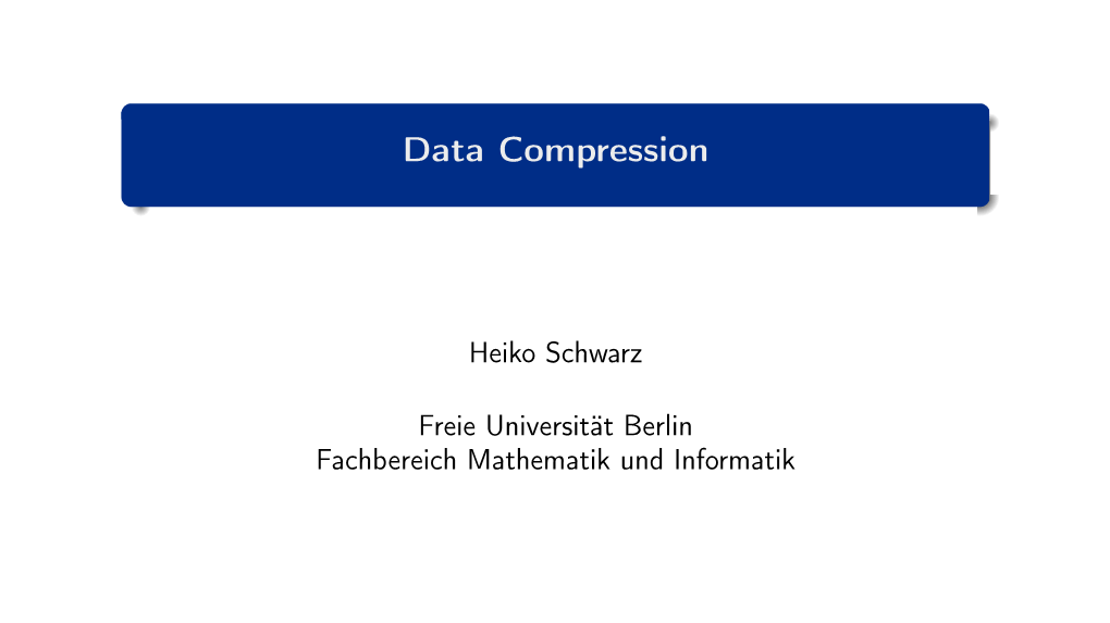 Data Compression